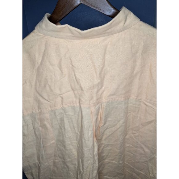 Royal Prestige Men's 3XL Peach Button-Up Short Sleeve Shirt Lightweight & Breath - Picture 11 of 11